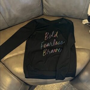 Bold Fearless Brave Kids Long Sleeve Tee - Black